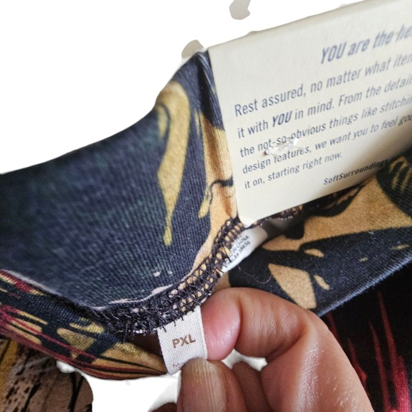 Soft Surroundings Printed Harem Pants Abstract Design Casual Comfy PXL NWT - Picture 5 of 9